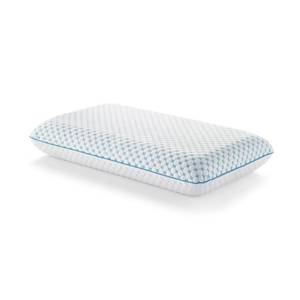 lot 9973 image: WEEKENDER Ventilated Gel Memory Foam Pillow with Reversible Cooling Cover Two-Sided for All-Season Comfort Washable Cover - Dorm Room Essentials - Standard,White