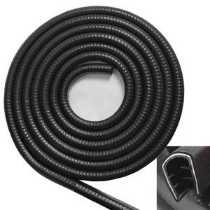lot 9980 image: SYOAUTO Large Edge Trim Fits Edge 14 inch, 16 Feet (5 Meter) Black Rubber Edge Boat Trim Molding