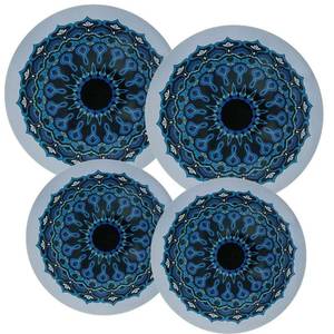 lot 9981 image: Ritadeshop Burner Covers for Electric Stove (Blue Mandala, Round 810)