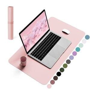 lot 9982 image: YSAGi Non-Slip Leather Desk Pad, Waterproof Laptop Computer Desk Keyboard Mat, Table Protector Blotter Mat, Large Mouse Pad for OfficeWorkHomeDecor(Pink, 23.6 x 13.7)