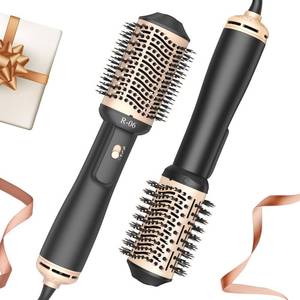 lot 9987 image: Lopeie Hair Dryer Brush Blow Dryer Brush in One, 4 in 1 Hair Dryer and Styler Volumizer with Oval Barrel, Professional Salon Hot Air Brush for All Hair Types, Gold
