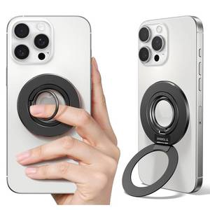 lot 9994 image: TORRAS 2025 Upgrade (Dual-Ring) Fit for MagSafe Phone Grip Ring Holder Compatible with MagSafe Kickstand Magnetic for iPhone 161514131211 Samsung, Google Accessories, Black