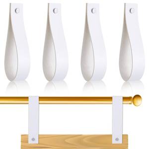 lot 9998 image: Vercraft 4 Pcs Faux Leather Sign Straps for Hanging Sign Faux Leather Curtain Rod Holder Straps Hanger for Engagement Wedding Welcome Event Display Seating Chart Ceremony Frame(White)