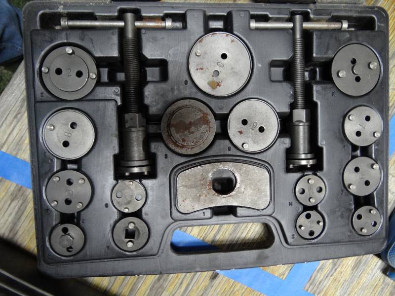 lot 7466 image: Pittsburgh Disk Brake Pad and Caliper Service Tool Kit with Case