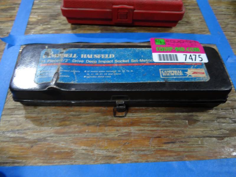 lot 7475 image: Campbell Hausfield 12 Metric Impact Socket Set with Case