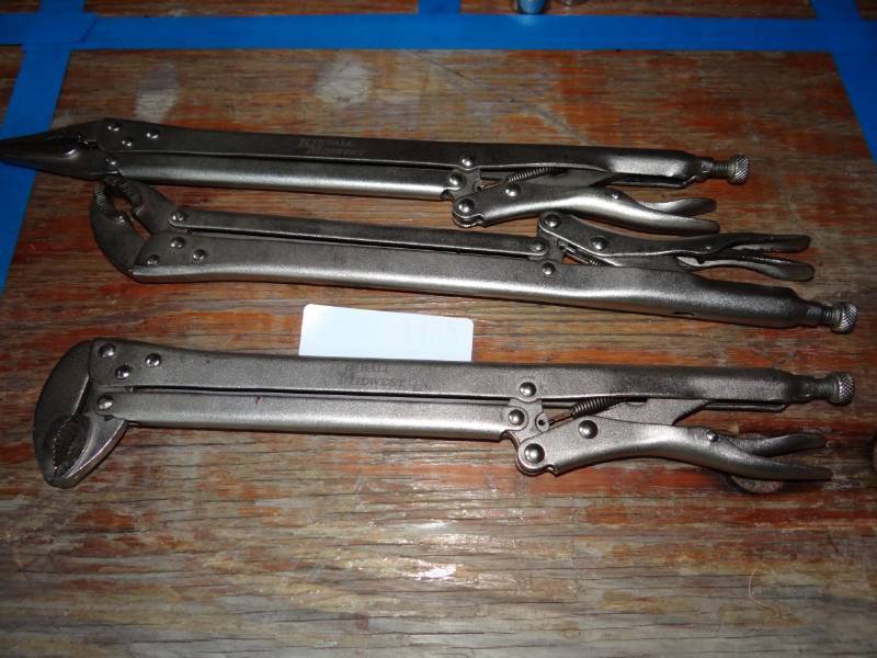 lot 7499 image: Set of 3 Kimball Midwest Long Noise Vice Grips