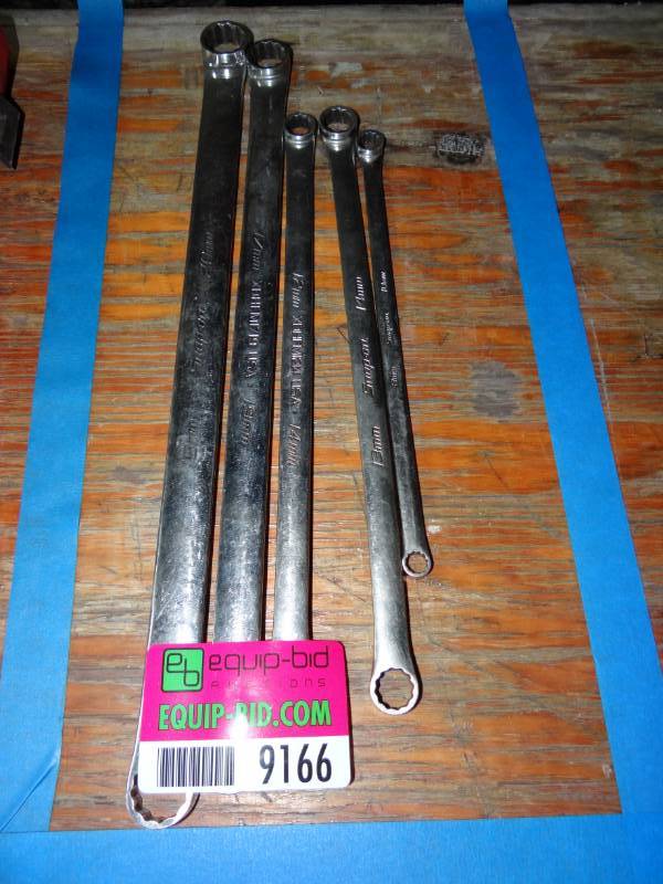 lot 9166 image: Set of 5 Metric Snap On Double Box In Wrenches