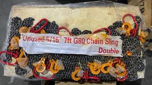 lot 266 image: (Unused)- 7 ft Double Legs Lifting Chain Sling LHR-G80