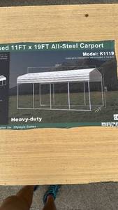 lot 511 image: 11x19 FT (K1119) Heavy-Duty All-Steel Carport Kit