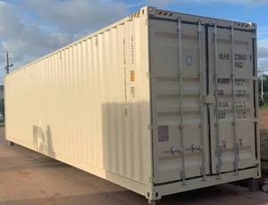 lot 733 image: Tan 40 Container w 2 Open Sides # ZXJU0228742