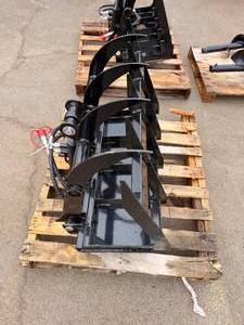 lot 82 image: IRLGF - (Unused)- IRanch Heavy-Duty Log Grapple Fork Mini Skid Steer Attachment