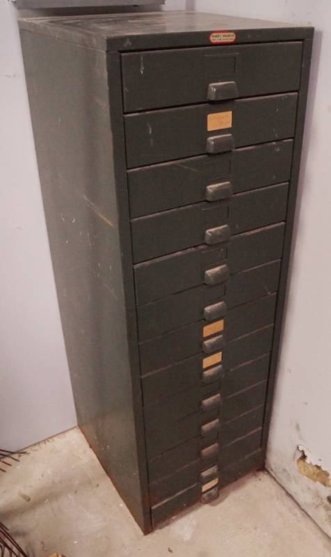 Vintage Flat File Cabinet 13 Drawers Approx 17 X 17 Cool