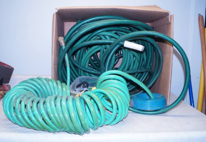 lot 1035 image: Lot of Lawn and Garden Water Hoses and Accessories