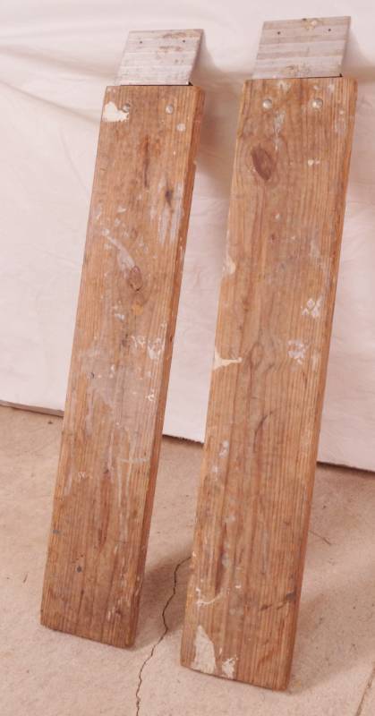 lot 1104 image: Set of Wood Ramps w metal tops - see pics