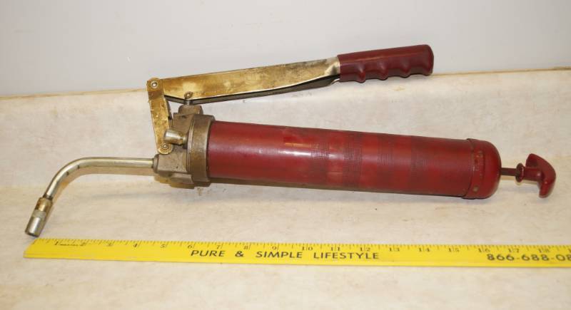 lot 1132 image: Red A500 Grease Gun Made in USA