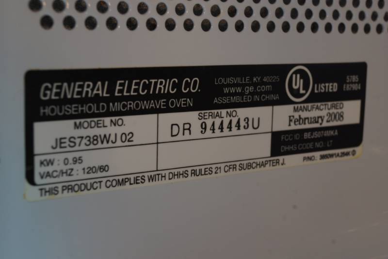 ge microwave model number jes738wj02