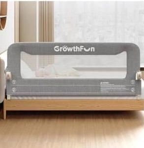 lot 56313 image: GrowthFun 71-inch Toddler Bed Rail Guard - Retail $59.99