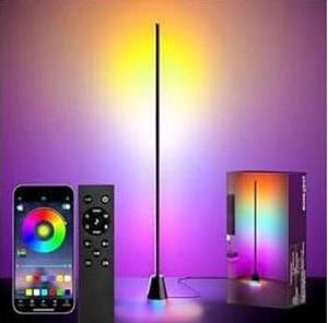lot 56317 image: Smart LED Corner Floor Lamp with App Control - Retail $29