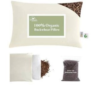 lot 56319 image: Organic Buckwheat Sleeping Pillow - Retail $39