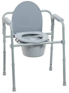 lot 56321 image: Drive Medical Folding Commode Chair - Retail $45