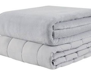 lot 56324 image: Anfie 30lbs Weighted Blanket Grey 60x 80 - Retail $75