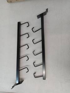 lot 57929 image: 10-Pack Wall-Mounted Metal Rack with Multiple Hooks - Retail $15