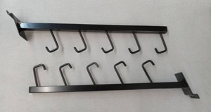 lot 57931 image: 10-Pack Wall-Mounted Metal Rack with Multiple Hooks - Retail $15