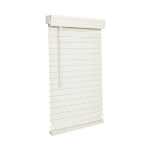 lot 57932 image: Lotus & Windoware Cordless 2  Faux Wood Room Darkening Horizontal Blind  29  Width x 54  Length  Soft White  Smooth - Retail $49