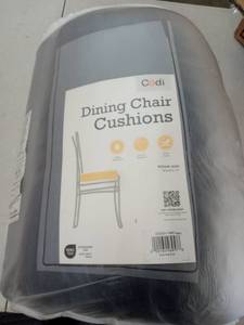 lot 57935 image: Navy Blue Dining Chair Cushions - Set of 4 - Retail $25
