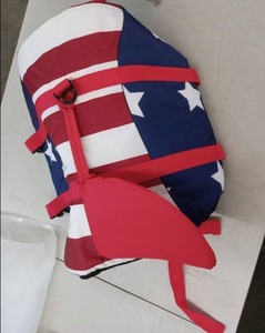 lot 57944 image: XXL Red, White & Blue Shark Fin Pet Flotation Device  - Retail $0