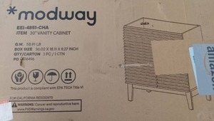 lot 57951 image: Modway 30-inch Bathroom Vanity Cabinet - Retail $199