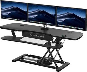 lot 7972 image: VERSADESK PowerPro Electric Sit-Stand Desk Converter - Retail $389