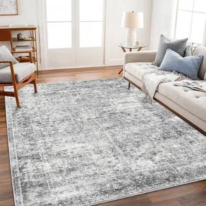 lot 57973 image: Modern Gray Distressed Area Rug 8x10 - Retail $109