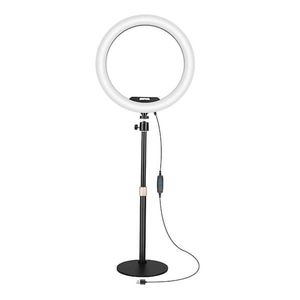 lot 57975 image: Professional 12-inch LED Ring Light with Stand - Retail $56