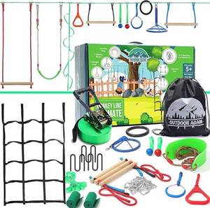 lot 57983 image: Ninja Warrior Kids Obstacle Course Set - Retail $159