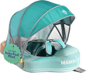 lot 7985 image: Mambobaby Air-Free Baby Pool Float with Canopy - Retail $119