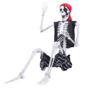 lot 58125 image: 5.4ft Life-Size Posable Halloween Skeleton - Retail $25