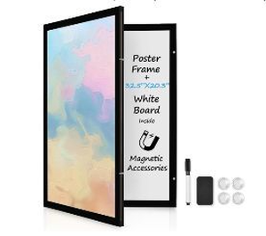 lot 58147 image: Hidden Magnetic Dry Erase Board with Black Frame 20x20 - Retail $89