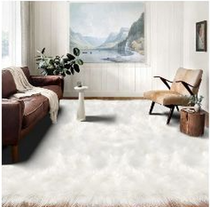 lot 58150 image: White Shag Area Rug 9x12 - Retail $119