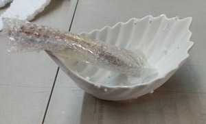 lot 59000 image: Elegant Ceramic Salad Bowl Set with Wooden Servers - Item Varies Slightly (see photo 2) - Retail $39