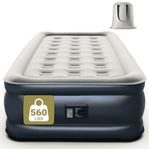lot 59008 image: Twin Air Mattress with Built-in Pump - Retail $63