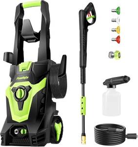 lot 9022 image: PowRyte Electric Pressure Washer with Foam Cannon - Tested,  Powers On  - Retail $179