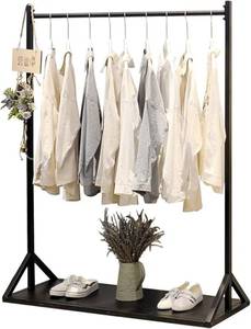 lot 59028 image: Industrial Metal Garment Rack - Item Varies Slightly (see photos)  - Retail $165