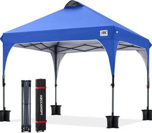 lot 59037 image: ABCCANOPY 10x15ft Pop-up Canopy Tent - Sapphire Blue - Retail $89