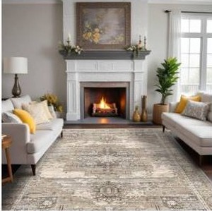 lot 56352 image: RUUGME 8x10 Traditional Area Rug - Retail $89