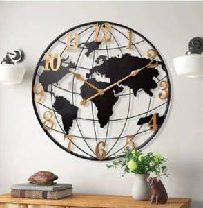 lot 56355 image: Modern World Map Wall Clock - Retail $69