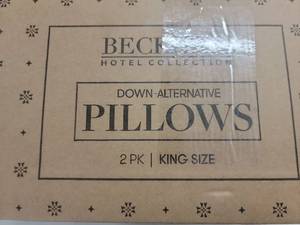 lot 56356 image: Beck Hotel Collection Down-Alternative King Pillows - Retail $45
