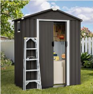 lot 58165 image: Shintenchi 5x3 FT Outdoor Storage Shed - Retail $179