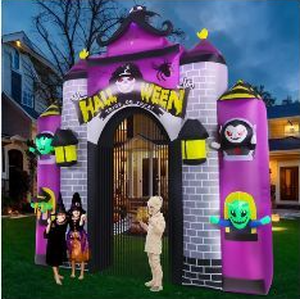lot 58205 image: Halloween Haunted Castle Inflatable Arch - Retail $79