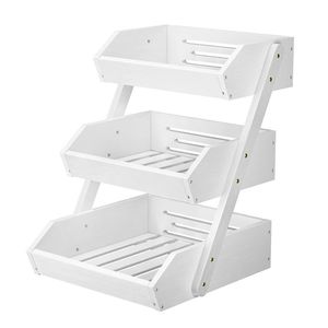 lot 59042 image: 3-Tier White Kitchen Counter Organizer - Retail $34